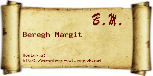 Beregh Margit névjegykártya